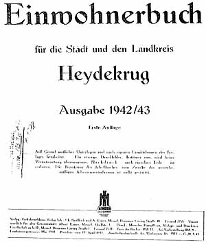 Einwohnerbuch von Heydekrug